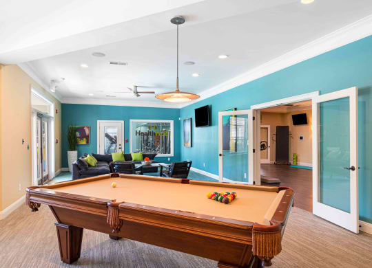 The Asher at Sugarloaf apartments in Lawrenceville Georgia photo of Billards table
