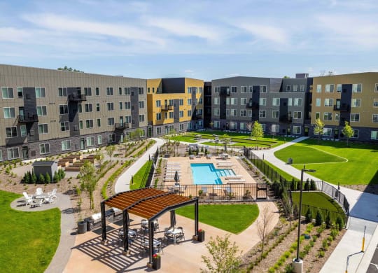 a view of the pool at residence inn downtown