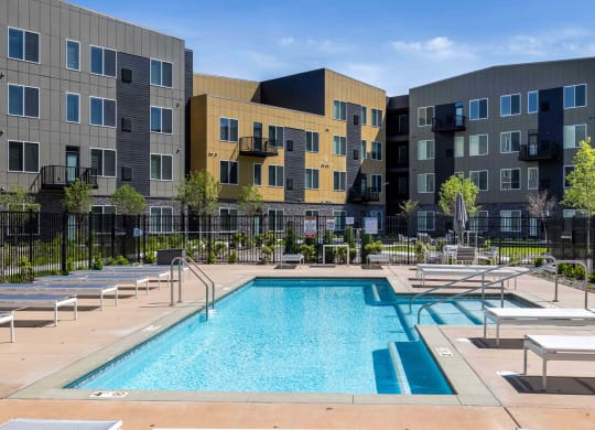 our apartments have a swimming pool in front of our buildings