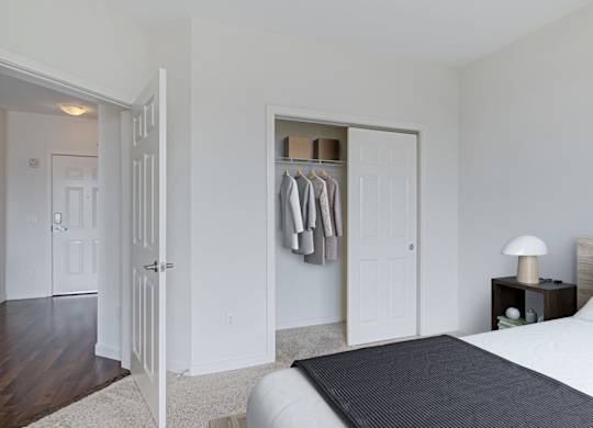 bedroom with closet