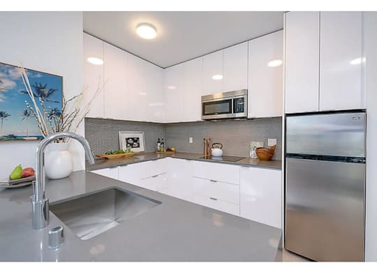 Kitchen with open counter space