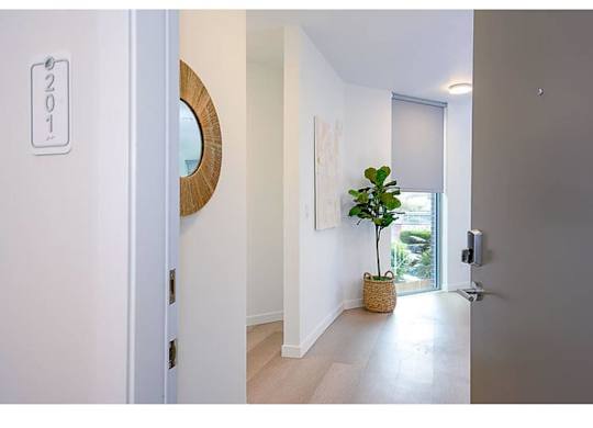 Hallway leading to living room