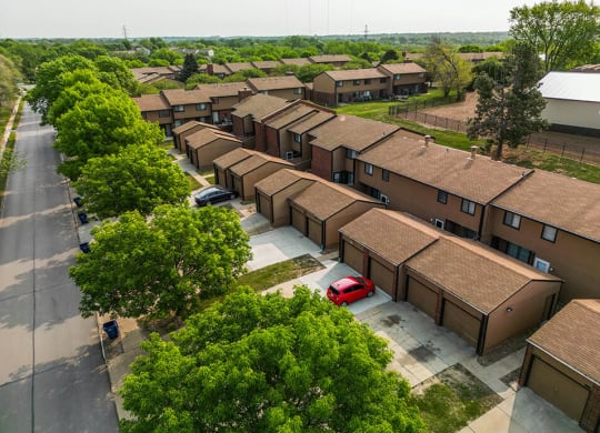 arial view of a housing complex in Omaha