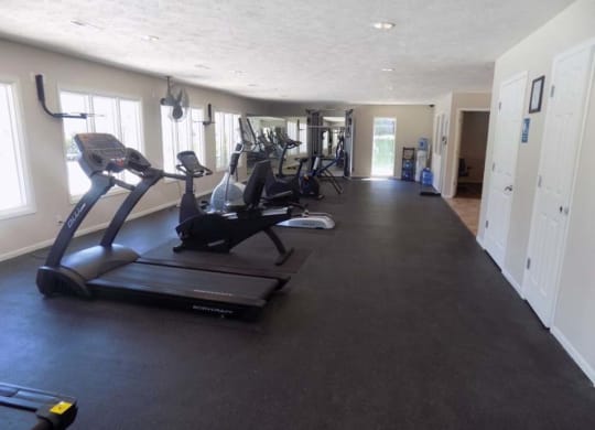 fitness center with lots of machines