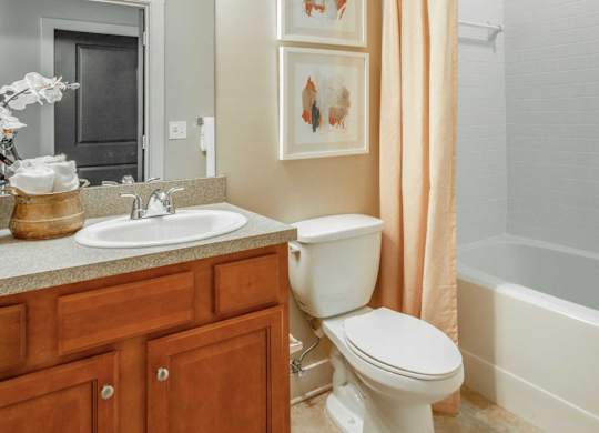 A white toilet sits next to a sink in a bathroom.
