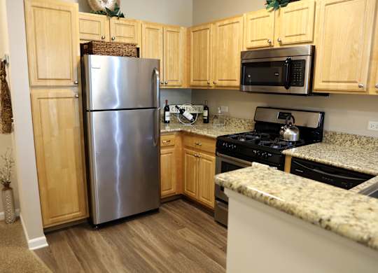 Renovated Kitchens with Stainless Steel & Granite at Bristol Station, Naperville, 60563