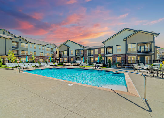 Residents can enjoy the community swimming pool.