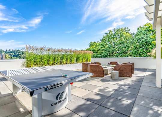 outdoor lounge table tennis
