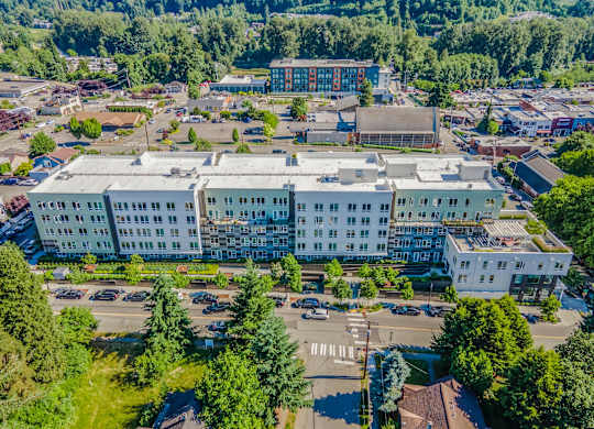 long scale aerial of edition