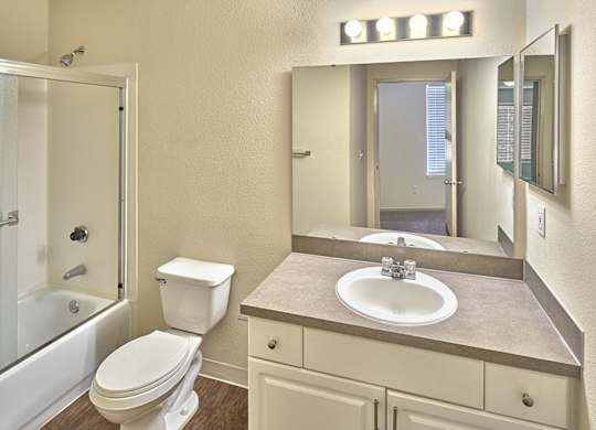 bathroom with vanity at Clock Tower Village, DuPont