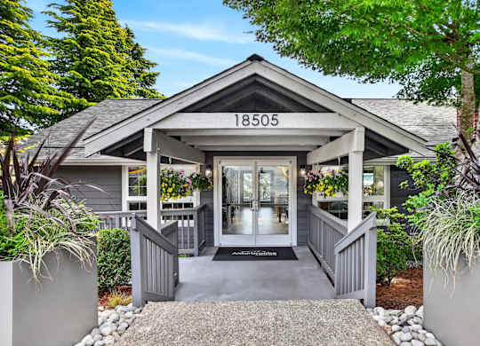 A house with the number 18505 on the front porch.