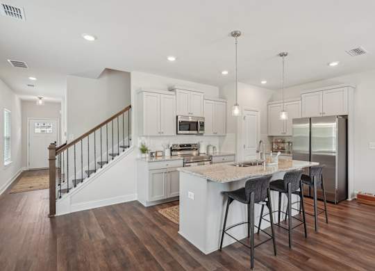 A refined living area offering a graceful view of the home’s living and dining space