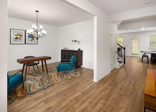 Inviting private office conveniently located near the home’s entrance.