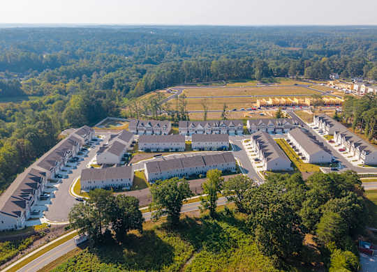 Scenic aerial view capturing the heart of the community.