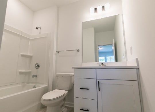 a bathroom with a sink toilet and a mirror