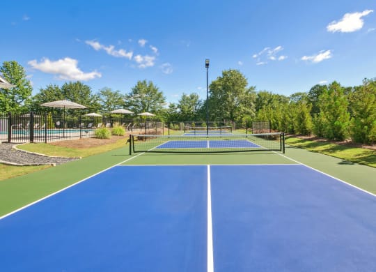 the tennis court at the preserve at ballantyne commons