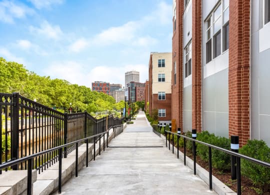 Station row exertior and riverwalk