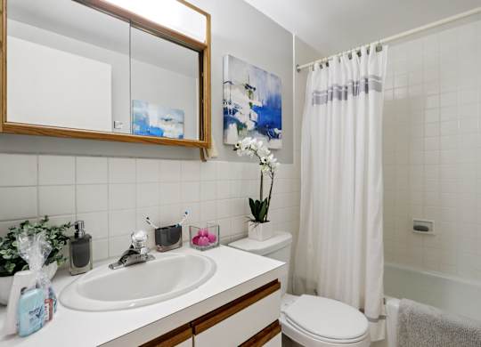 A white bathroom with a white toilet and a white sink.