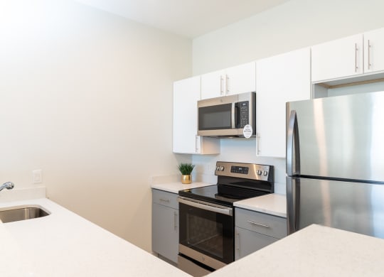 open concept kitchen with stainless