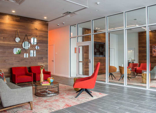 Community space with lounge chais