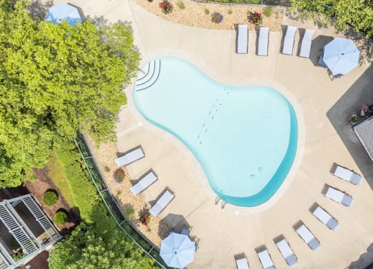 Carlton oaks pool overhead shot