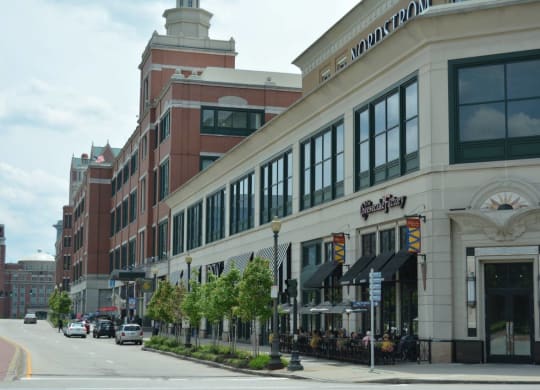 Cheesecake factory and Nordstrom rack near station row