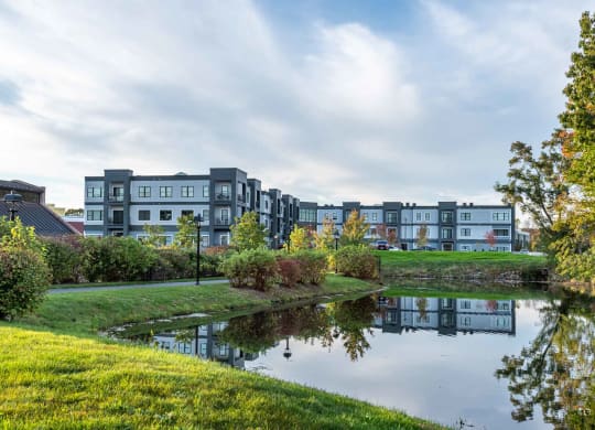 Millside from Heritage Park pond and building exterior