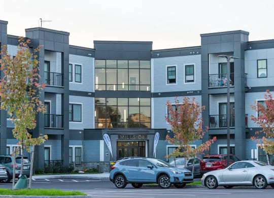 Millside exterior 55+ plus apartments front lobby