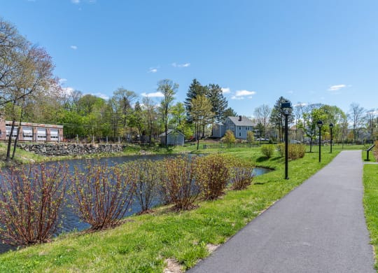 Scenic walking path and trail Millside at Heritage Park