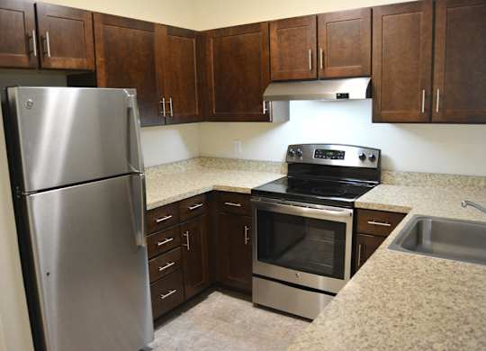 Kitchen at Stone Run Apartments