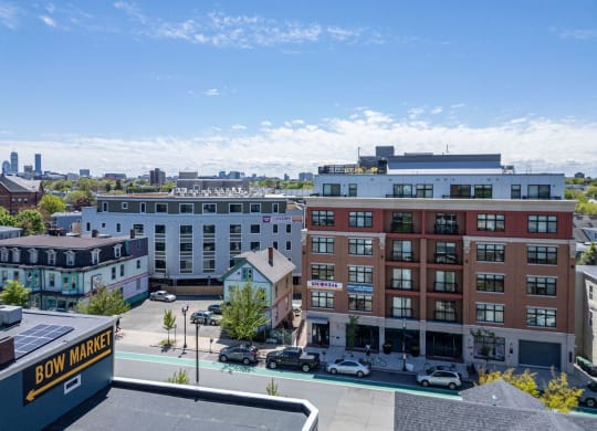 a view of the city from a roof top of a building  at Union 346, Somerville, MA 02143