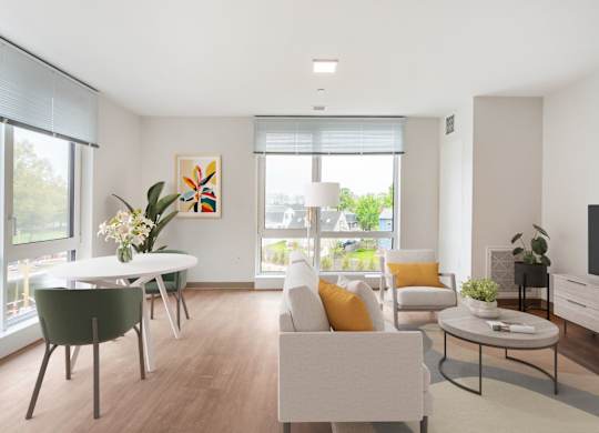 Dining area and living room in Leefort Terrace, Salem, MA