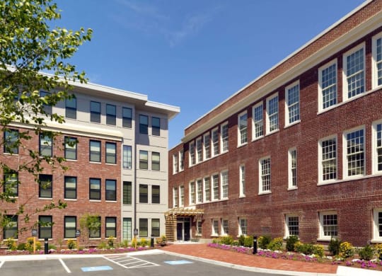 Side Entrance of Wilber School Apartments, MA.