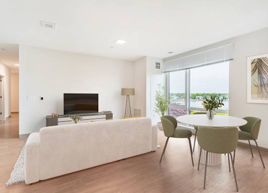 Living Room and Dining Area in Leefort Terrace in Salem, MA