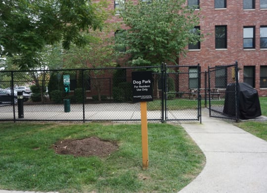 Resident Pet Walking Area Wilber School Apartments.