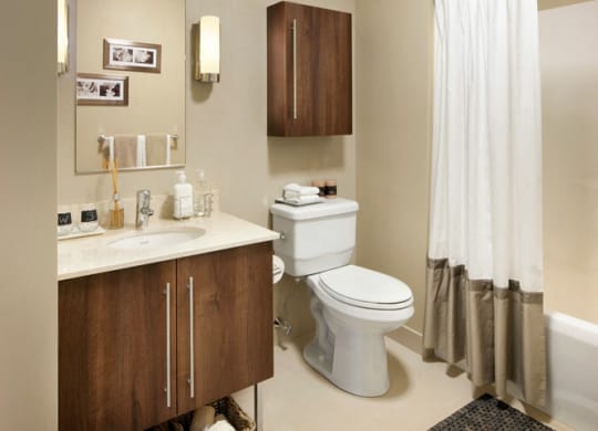 Cozy Full Bathroom at Wilber School Apartments, Sharon, 02067.