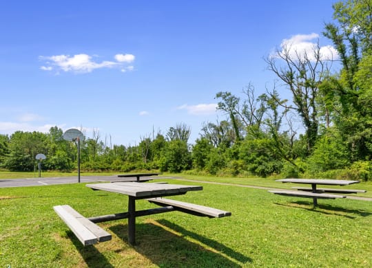 Picnic tables and basketball courts at Huntingdon Village Hunker, PA.d
