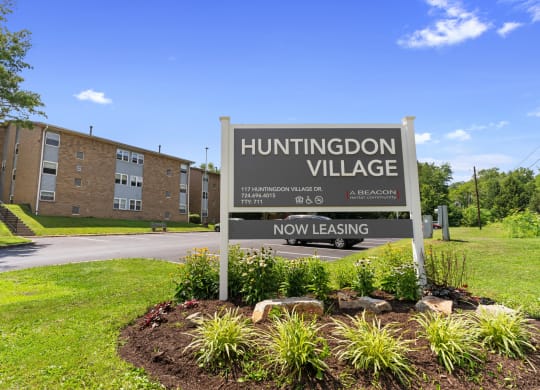 Monument Sign at Huntingdon Village Hunker, PA.