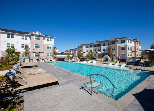 swimming pool at 55 Fifty at Northwest Crossing, Houston