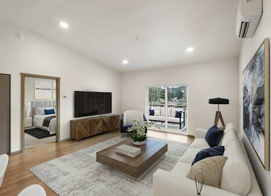 Red Cedar Living Room Furnished