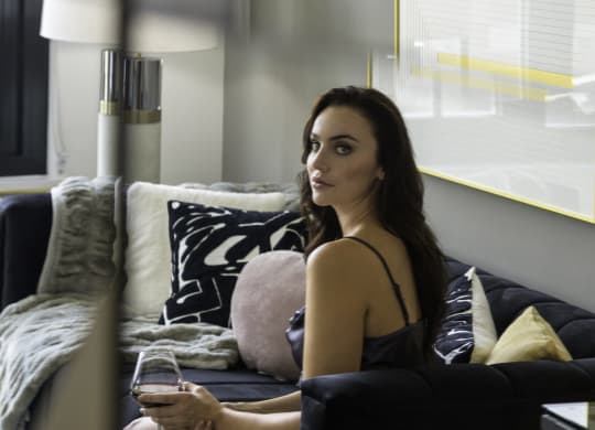 Model Sitting In A Cafe at Morse, Washington, Washington