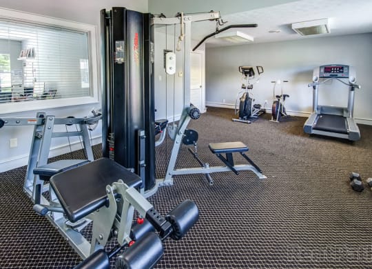 Fitness Center With Modern Equipment at Sandstone Court Apartments, Greenwood, IN