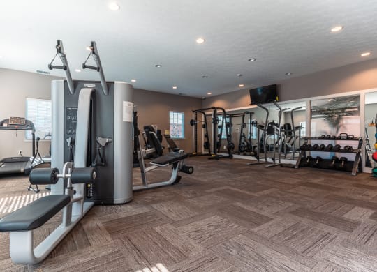 Modern Fitness Center at Hamilton Square Apartments, Westfield, IN