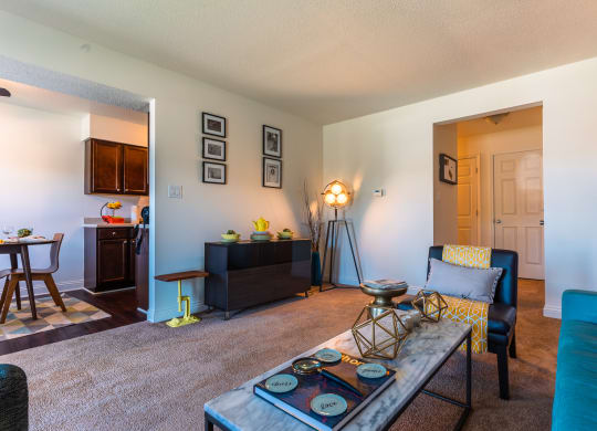 Living Room and Dining Area at Hamilton Square Apartments, Westfield, 46074