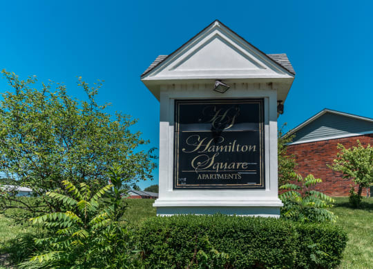 Property Signage at Hamilton Square Apartments, Westfield, Indiana