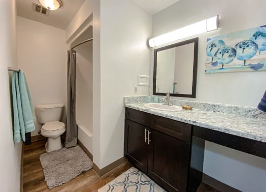 Spacious modern bathroom at Camelot East Apartments, Fairfield, OH