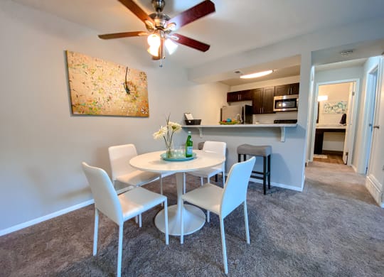 Modern dining room at Camelot East Apartments, Fairfield
