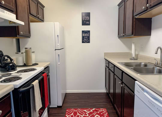 Spacious updated kitchen at The Lodge Apartments in Indianapolis, IN