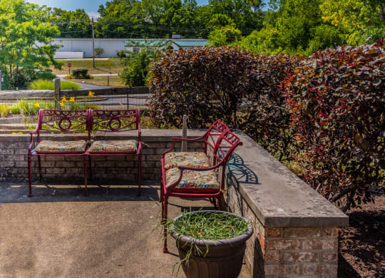 Outdoor Patio at Meadow View Apartments and Townhomes, Ohio, 45066