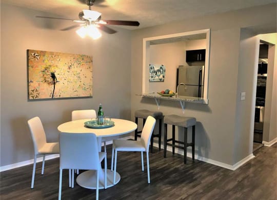 Spacious dining room with modern touch at Camelot East Apartments, Fairfield, OH, 45014